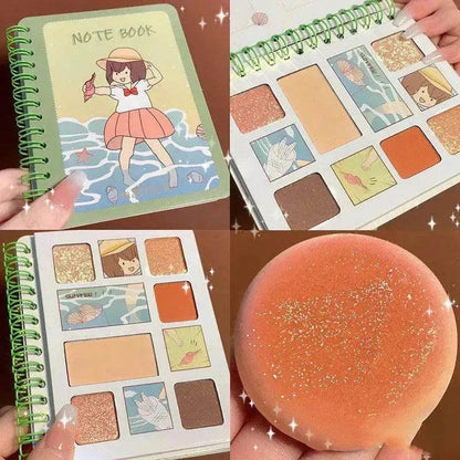 Diary Notebook Best Six color Eyeshadow Palette