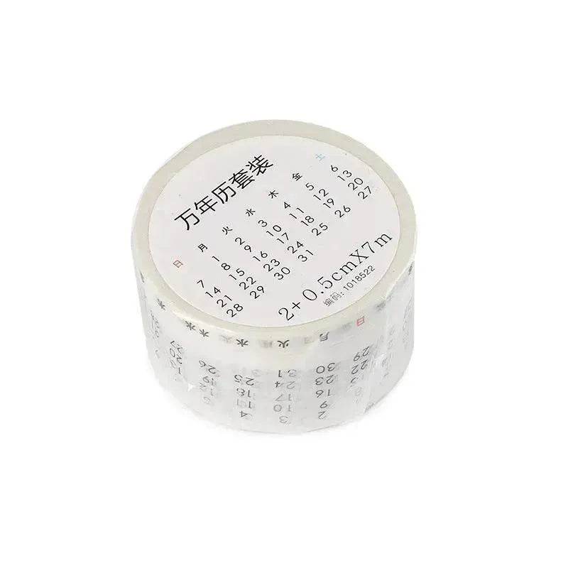 Digital Hand Account Tape Sticker Time Management Month Week
