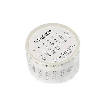 Digital Hand Account Tape Sticker Time Management Month Week