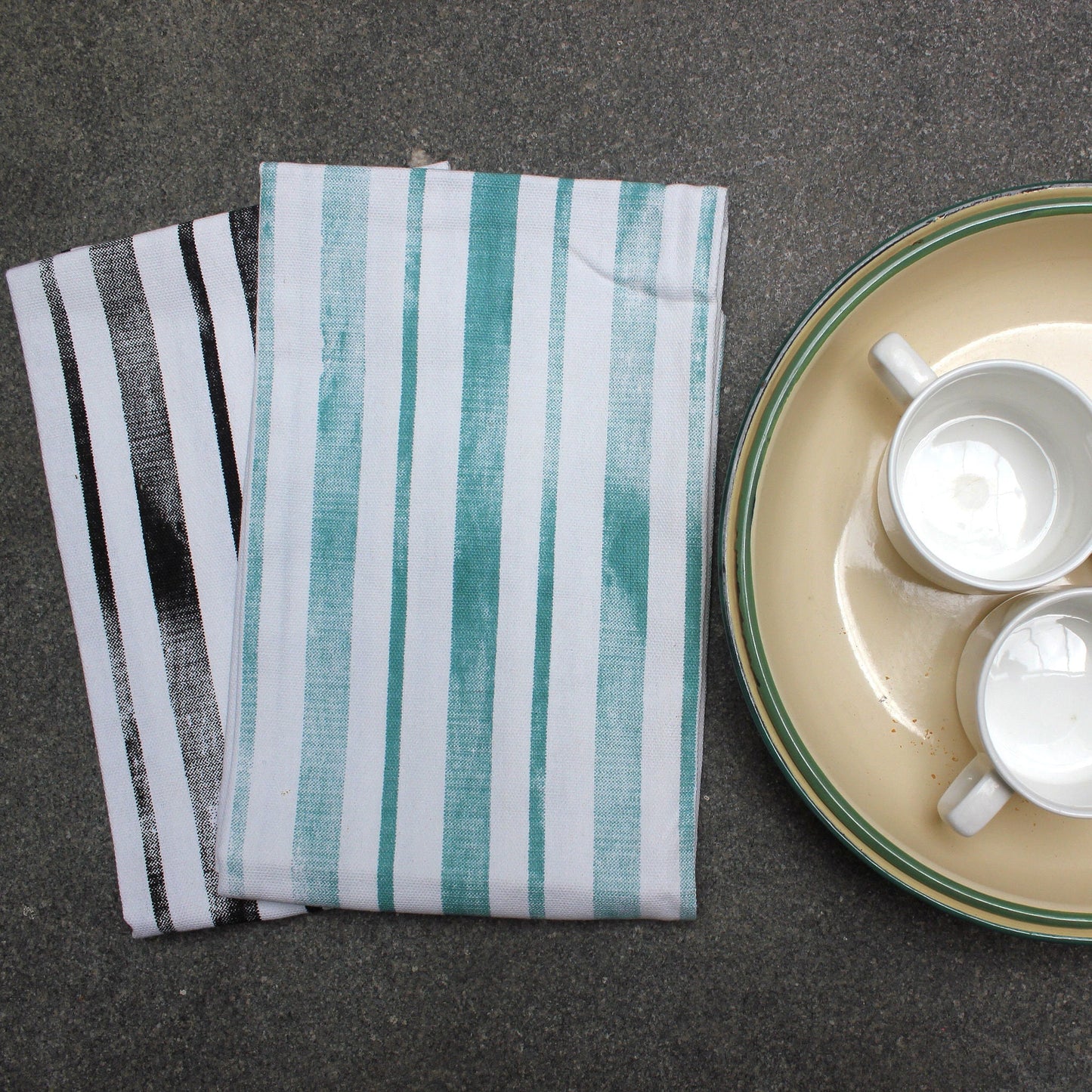 Distressed Stripes Tea Towels - Set/2