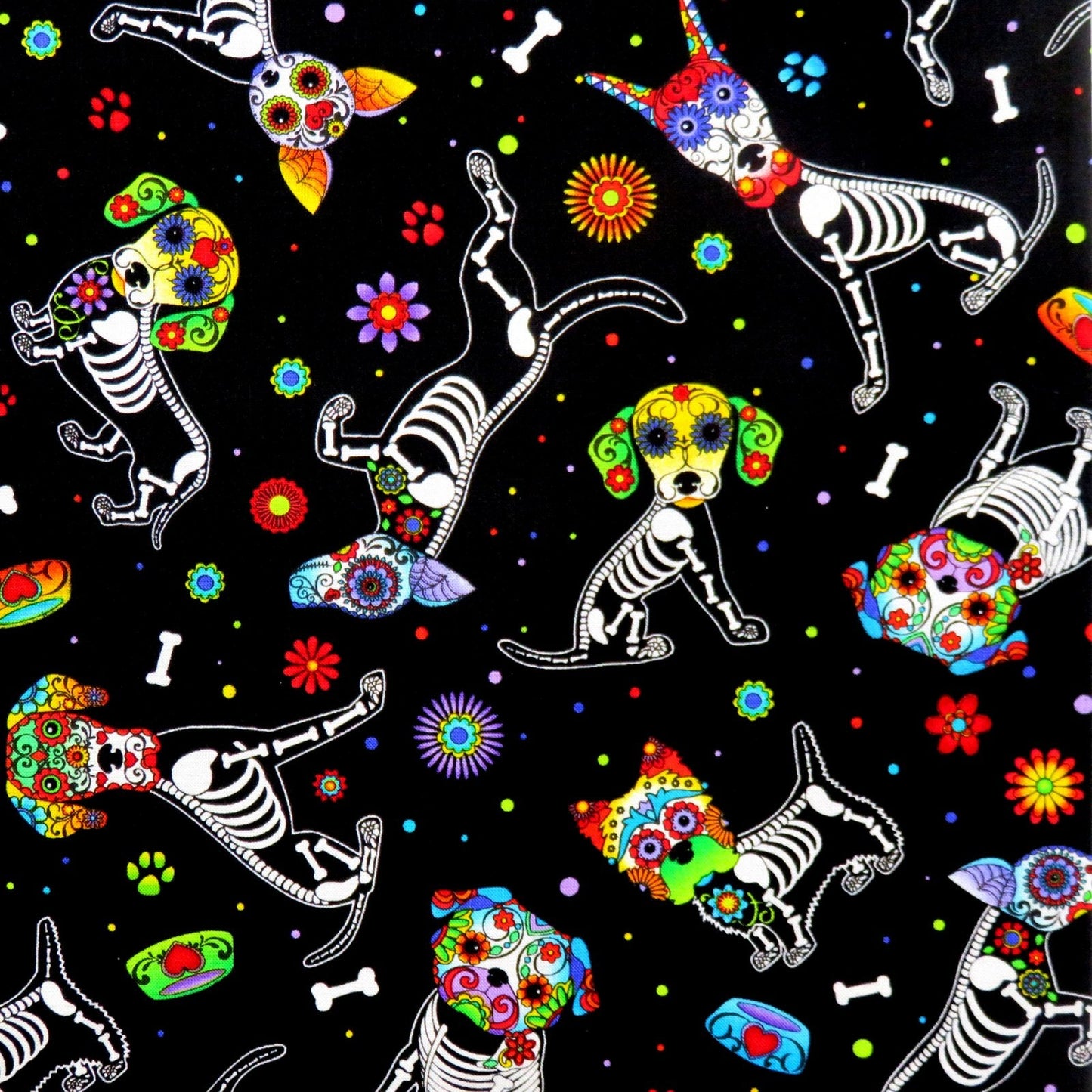 Timeless Treasures - Day of the Dead - Dogs