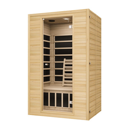 Blisspod | Vienne | Sauna infrarouge lointain en bois de pruche du Canada, très faible champ électromagnétique, 4 chauffages – 2 personnes