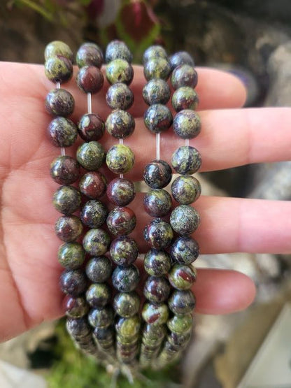 Dragon Bloodstone Gemstone Beads