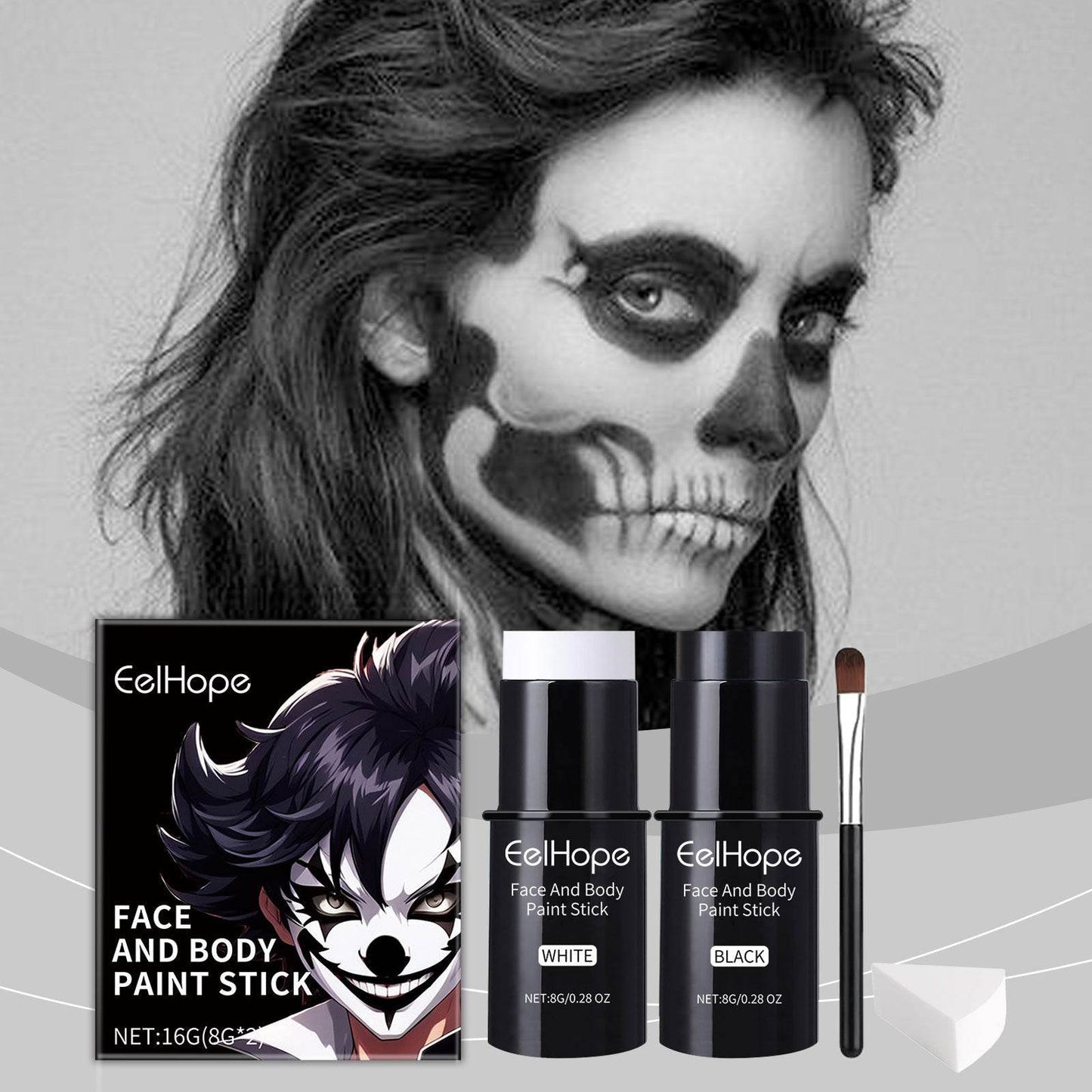 Halloween Face Colored Drawing Crayon Suit