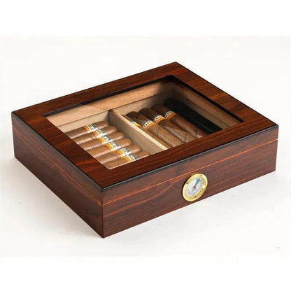 Large Capacity Wooden Storage Humidor Cigar Box