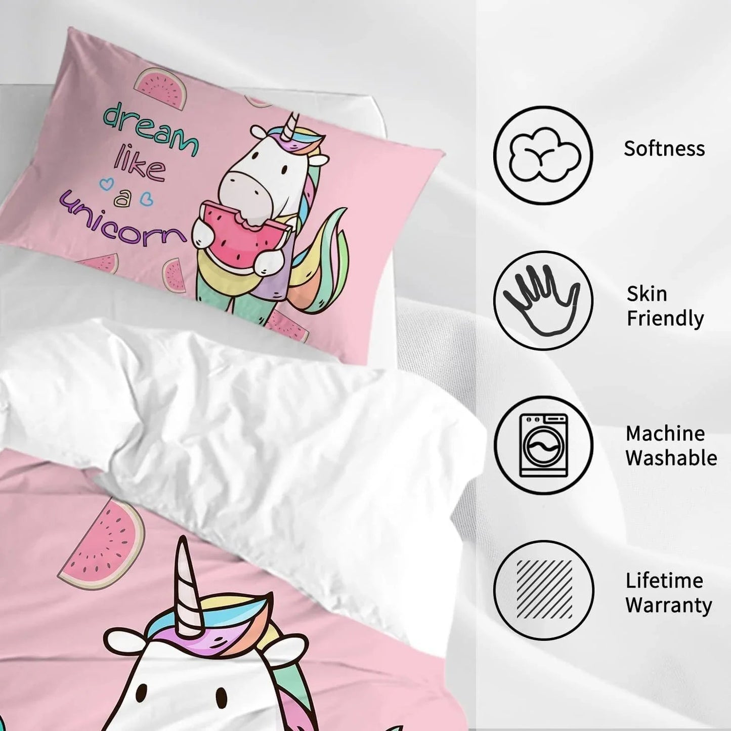 3pieces Watermelon Duvet Cover Set For Comforter Bedding Queen Size