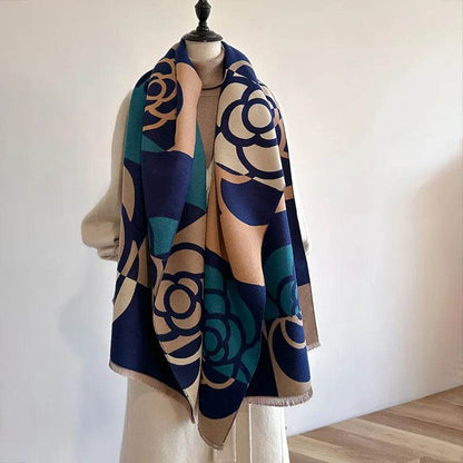 Winter Scarf Women – Soft Imitation Cashmere Warm Knitted Shawl