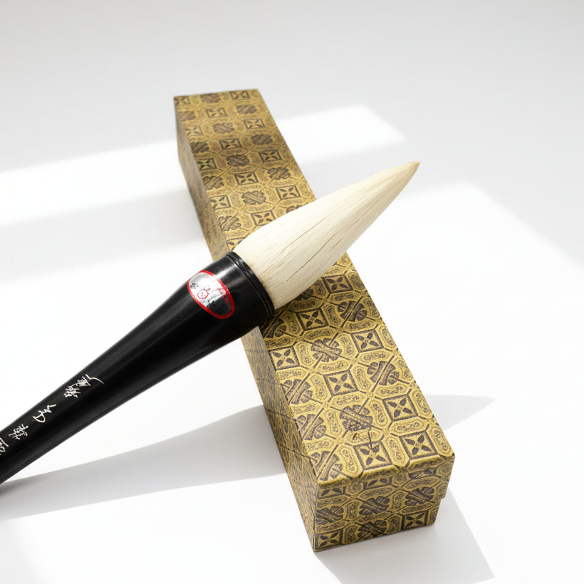 Dynasty Horn - Extra Large Goat Hair Brush With Ox Horn Handle
