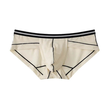 Ice Silk Men's Summer Breathable Solid Color Pouch Brief Underwear