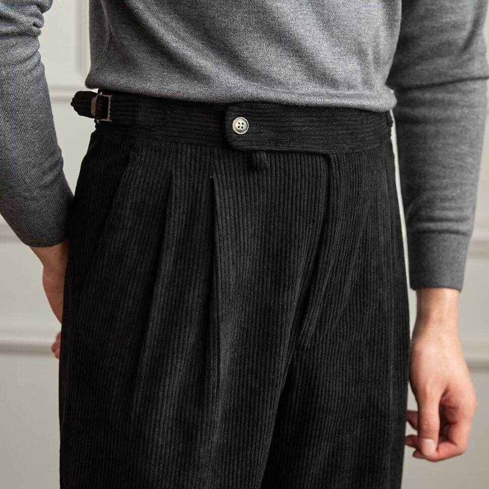 Men Autumn And Winter Corduroy Smooth Ankle-length trouser for work