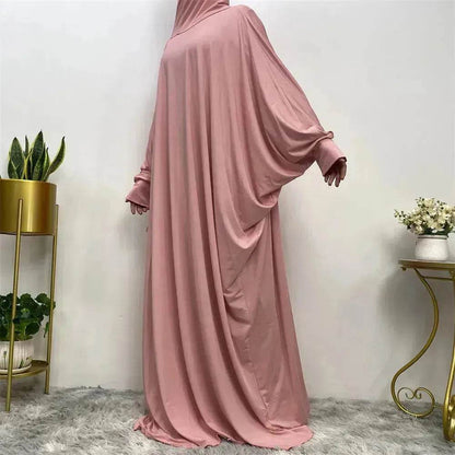 Batwing Sleeve Plain Abaya for ArabArab Women Eid Jalabiya for Women Islamic Wear for Women