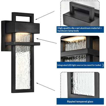 Modern Minimalist Outdoor LED Wall Light – Waterproof Aluminum Balcony & Patio Sconce with Sensor Options