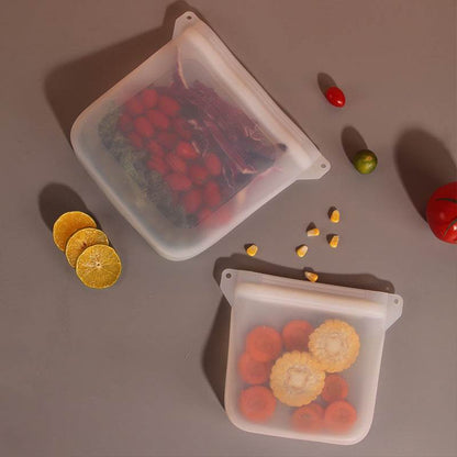 Grocery bag storage vacuum seal bags