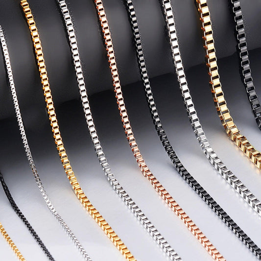 Collier chaîne maille gourmette en acier inoxydable