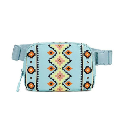Nouveau sac banane à imprimé bohème avec bandoulière réglable, sac à bandoulière décontracté et tendance pour femme, idéal pour le sport et les activités de plein air