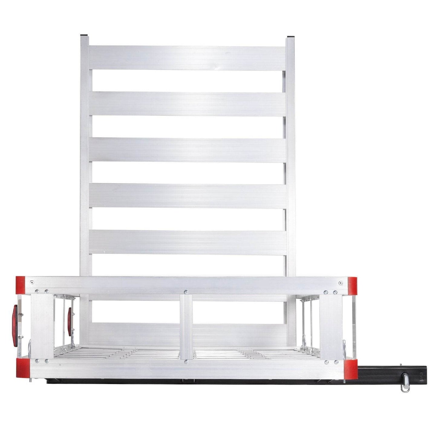 Hitch Cargo Carrier, 500lbs Capacity Trailer Hitch Mounted Cargo Basket, Aluminum Luggage Carrier Rack With Folding Ramp, Fits 2 Hitch Receiver For SUV Truck Pickup Camping