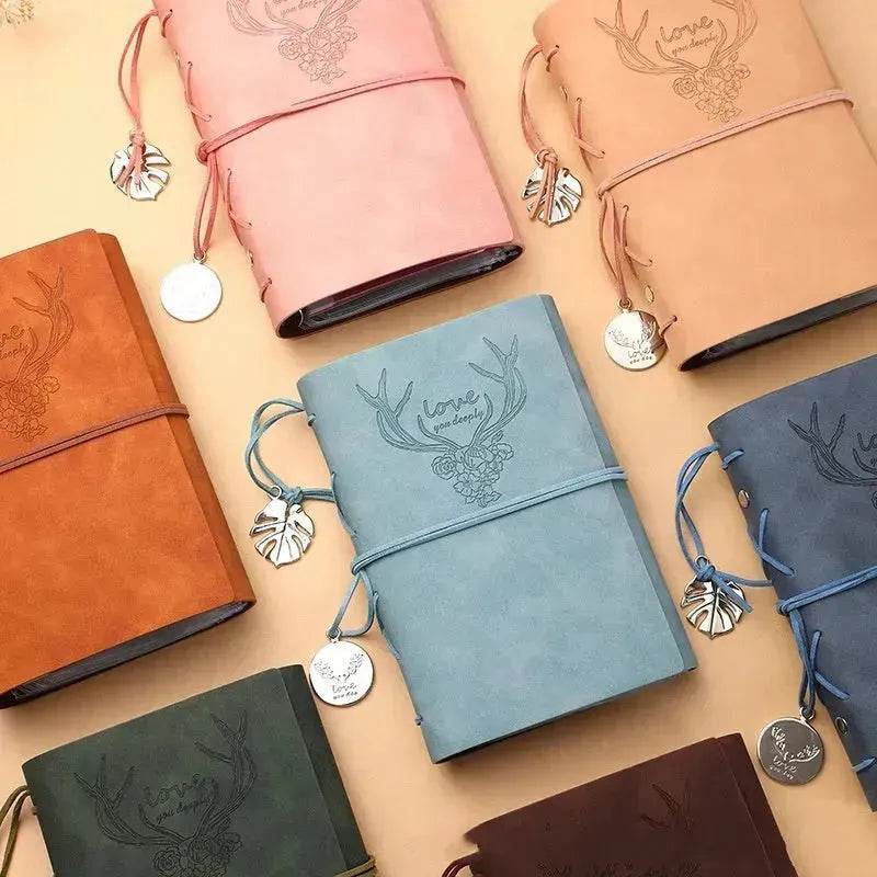 Notebook A6 Leather Loose-leaf Tally Book Note Pad  Memo Note Book