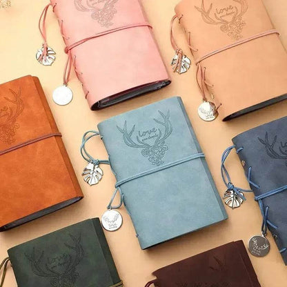Notebook A6 Leather Loose-leaf Tally Book Note Pad  Memo Note Book
