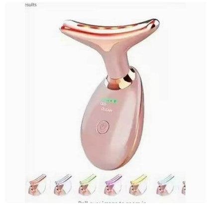LED neck beauty device - Photon Therapy Neck Beauty Anti Wrinkle Machine EMS Tighten Massager