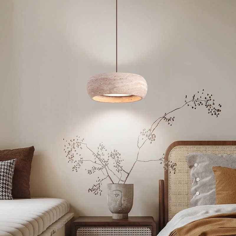 Wabi-Sabi Pendant Light – Minimalist Vintage Bedroom Bedside Hanging Lamp