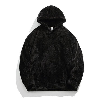 Couple Hoodie – Loose Fit Polyester Solid Color Matching Hoodies