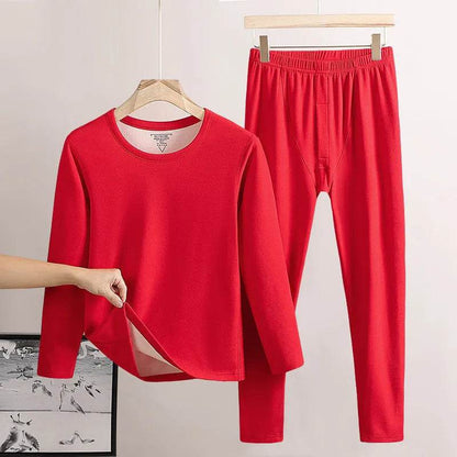 Men's Thermal Underwear Fleece-lined Double-sided Brushed Long John set
