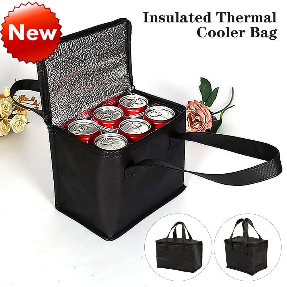 Sac isotherme portable pour le déjeuner Sac de transport pour boissons Sac isotherme pour livraison de nourriture