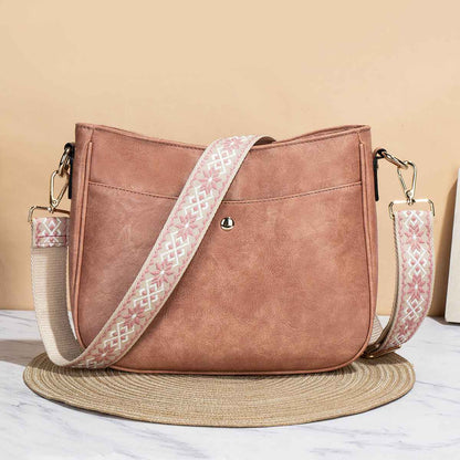 Women's Simple Crossbody Bag – PU Leather Shoulder Purse for Everyday Use