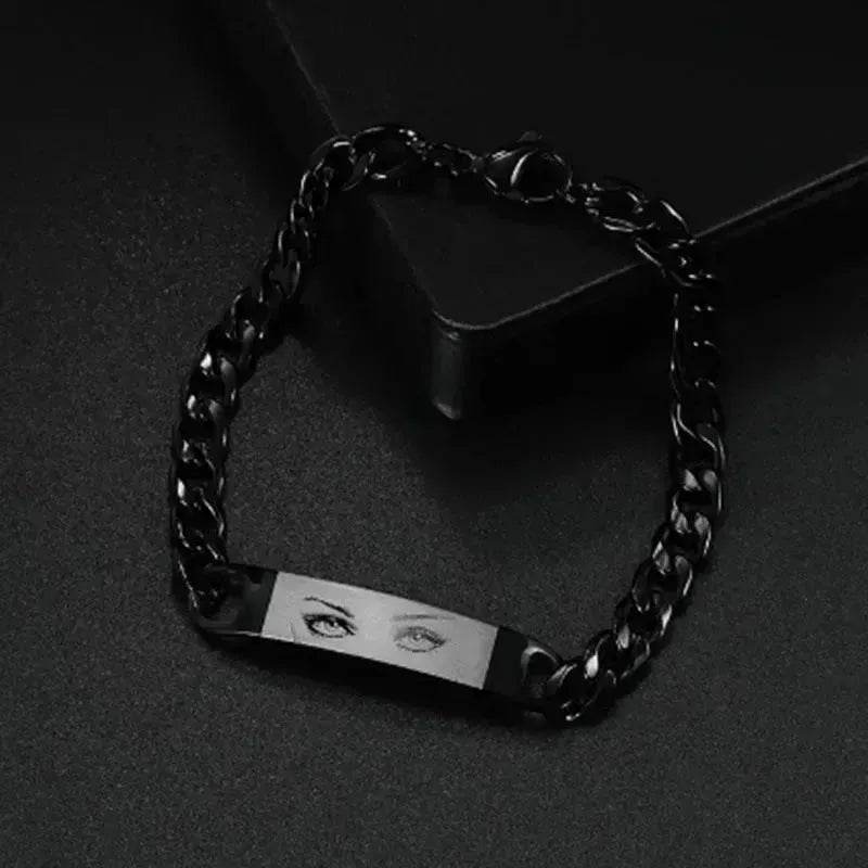 DIY Laser Engraved Stainless Steel Couple Bracelet Bracelet Jewelry