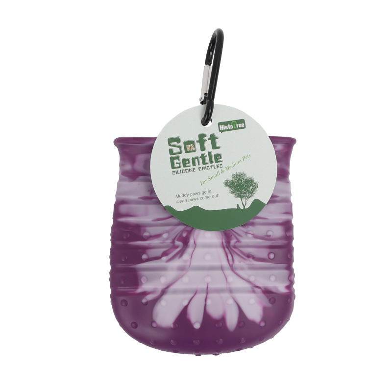 2 en 1 Nettoyeur de Pattes pour Chien Tasse Douce Brosse de Lavage Portable pour Pattes de Chien Seau de Nettoyage de Pattes pour Animaux de Compagnie Produits pour Animaux de Compagnie
