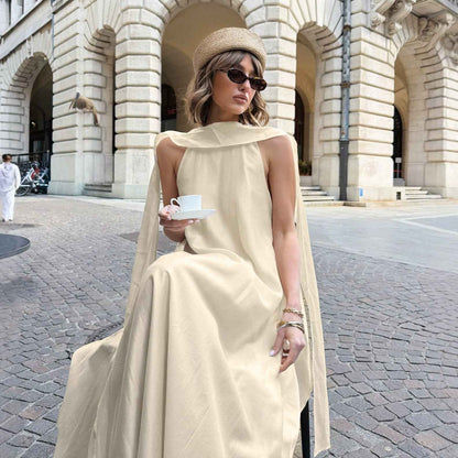 Women’s Summer Maxi Dress – Elegant Sleeveless A-Line Beach Vacation Outfit