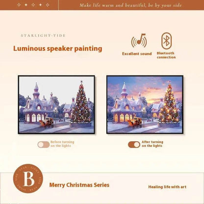 Christmas Luminous Painting Bluetooth speaker integrated gift idea