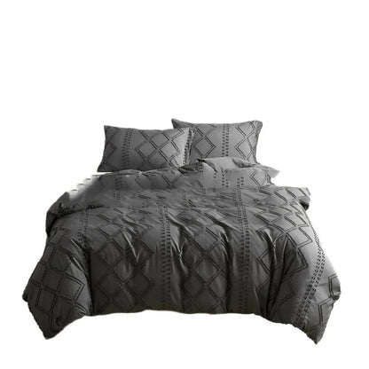 Cut Flower Geometric  Simple Pure Color Duvet Cover Pillowcase