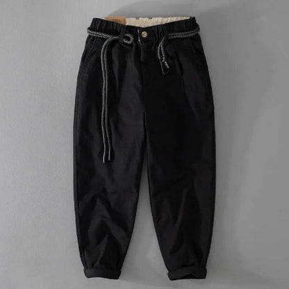 Men's Mid waist Loose Casual Chinos Pant trouser