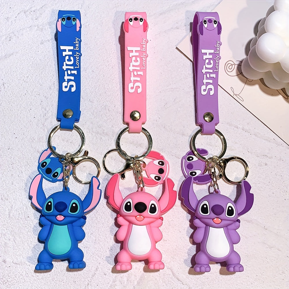 Disney Lilo & Stitch Accessories Keychain - 3 Adorable Styles with Durable Keyring & Car Charm - Perfect Gift Idea - Collectible Item - Ladies Keychains - Halloween Themed - UME Brand