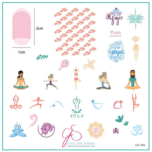 Tampon transparent en gelée - Manger, dormir, yoga, répéter !