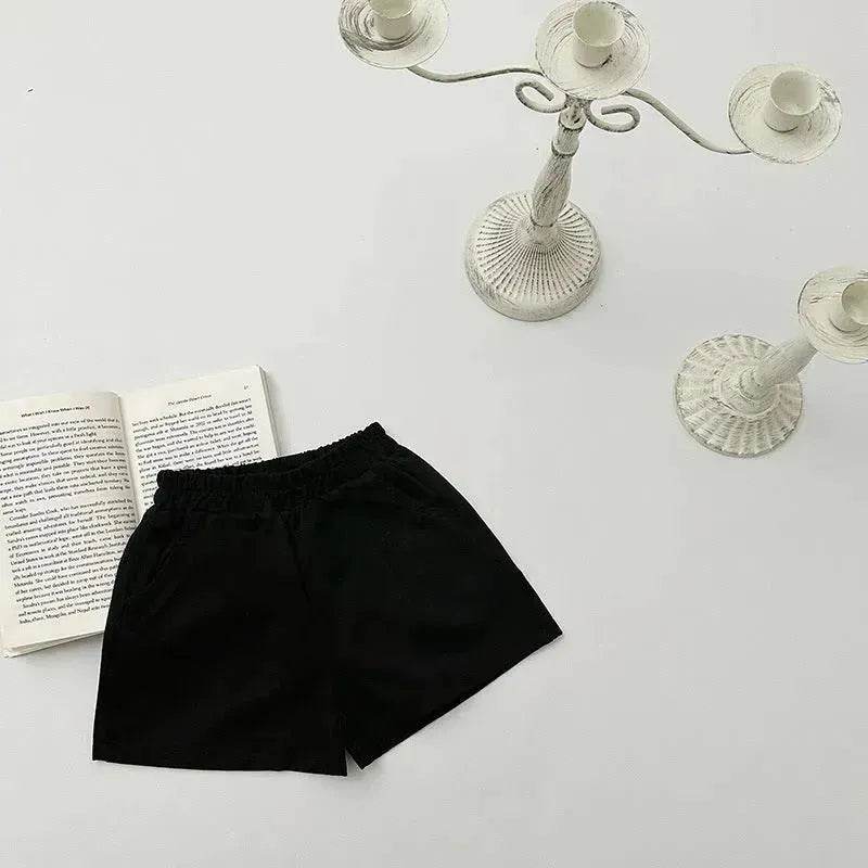 Casual Elastic Capri Pants Girls' Short pant for girls Neutral short pant for kids