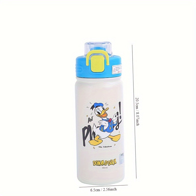 UME Disney-Themed Stainless Steel Insulated Water Bottle with PP Lid - Cartoon Character Design, Leakproof, One-Hand Operation, Safety Lock Feature - BPA Free, Non-Toxic, Portable for Outdoor Activities