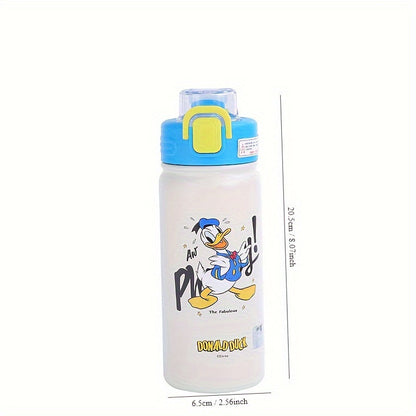 UME Disney-Themed Stainless Steel Insulated Water Bottle with PP Lid - Cartoon Character Design, Leakproof, One-Hand Operation, Safety Lock Feature - BPA Free, Non-Toxic, Portable for Outdoor Activities