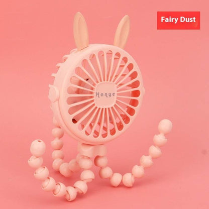 USB Powered summer heat Handheld fan with stand and Night light