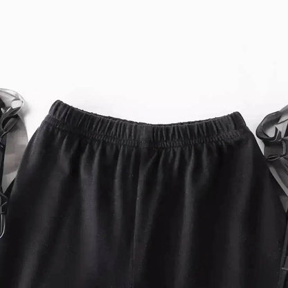 Striped Printed Round Neck Pullover T-shirt Shorts Suit