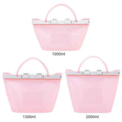 Reusable Silicone Food storage Bag Vacuum Seal Freezer Bag