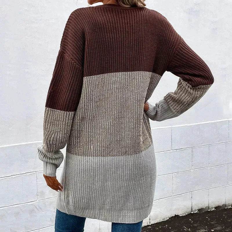 New style Autumn Winter Women Long Knitted Sweater Cardigan
