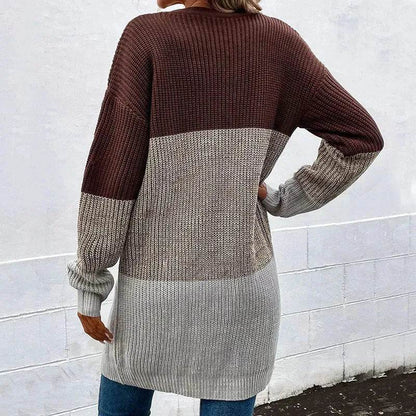 New style Autumn Winter Women Long Knitted Sweater Cardigan