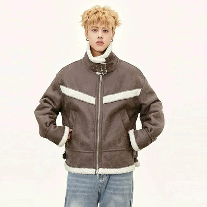 Veste-manteau en coton à boucle tout-en-un pour homme