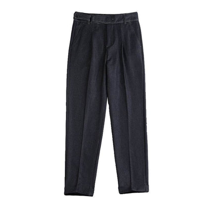 New Pure Color Casual Versatile Straight Leg Professional Business Work Trouser for men