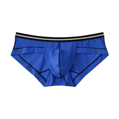 Ice Silk Men's Summer Breathable Solid Color Pouch Brief Underwear