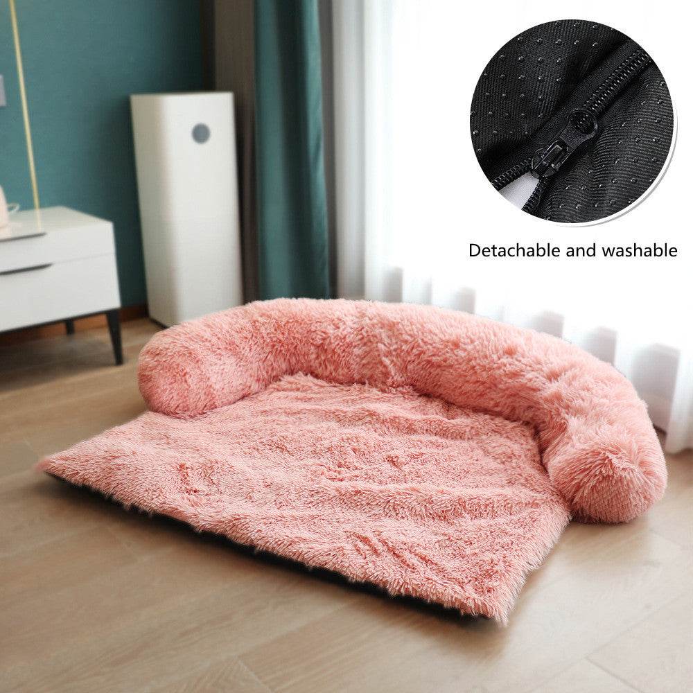 Tapis de lit amovible pour animaux de compagnie, canapé-lit pour chien, lit en peluche pour animaux de compagnie