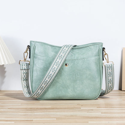 Women's Simple Crossbody Bag – PU Leather Shoulder Purse for Everyday Use