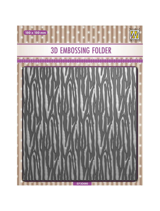 Nellie's Choice - 3D Embossing Folder Zebra